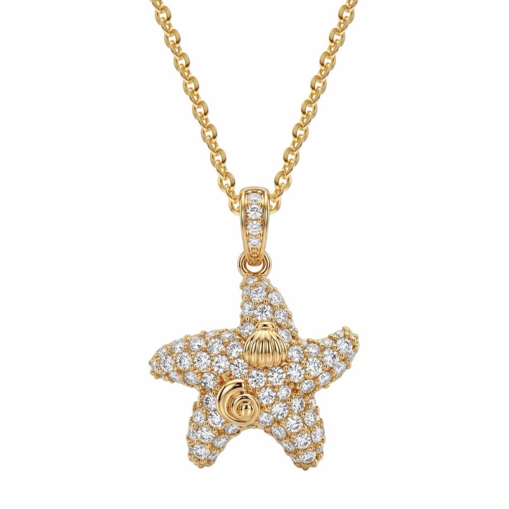 Anthro Zircon starfish Necklace Choker